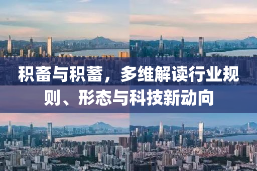 積畜與積蓄，多維解讀行業規則、形態與科技新動向